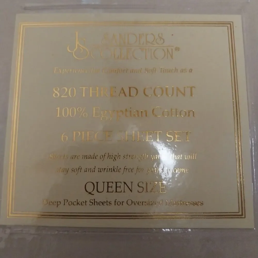 JS Sanders Collection Queen Sheets Set - Picture 2 of 3